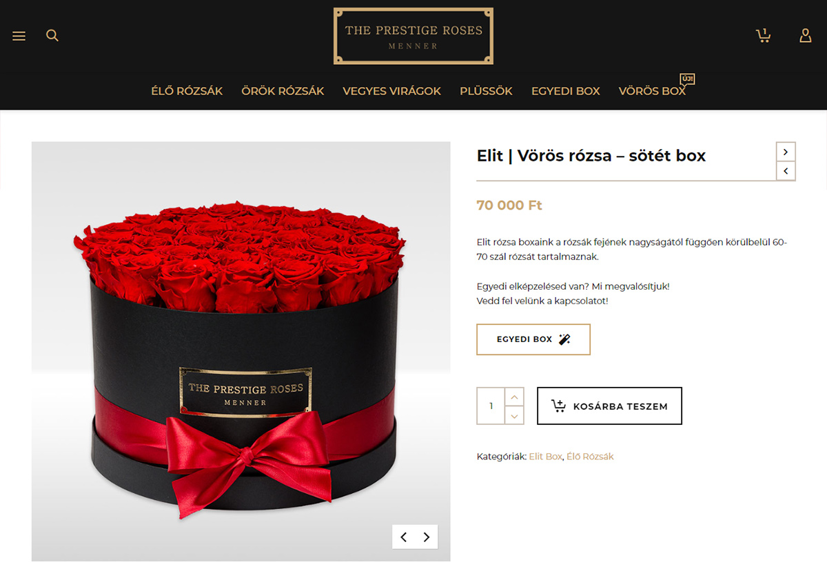 The Prestige Roses termék layout | SOLAR STUDIOS