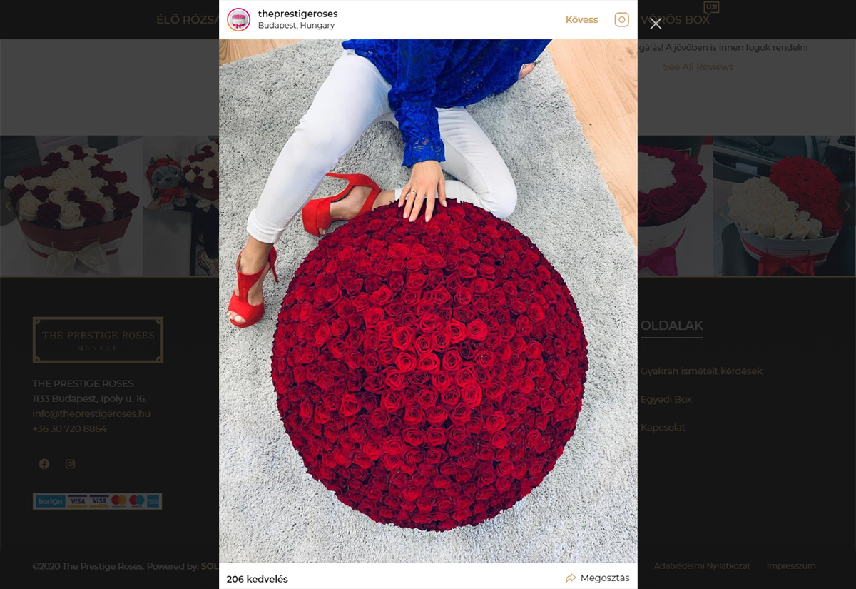 The Prestige Roses Instagram layout | SOLAR STUDIOS